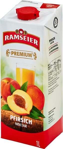 Ramseier Pfirsich Nektar Premium 100% TPS 1L (K4)
