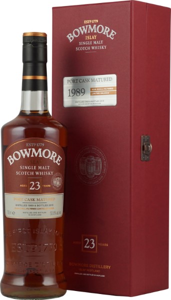 Bowmore 23 years Port Cask matured limited release 1989