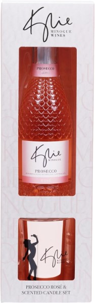 Prosecco DOC Rosato Kylie Minogue Geschenkbox mit Duftkerze