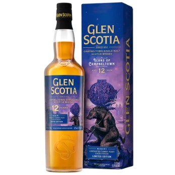 Glen Scotia 12 Years Icons of Campbeltown Release No 3 "The Wulver" Unpeated Tawny Port Cask Finish Single Malt Scotch Whisky